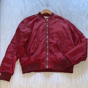 Burgundy Bomber Jacket (Women’s)